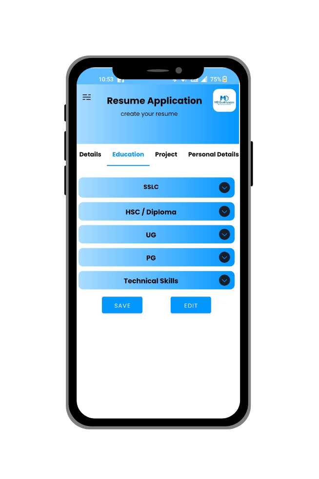 resume-app screen 3